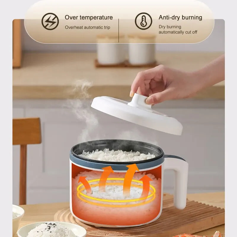 Electric Rice Cooker Smart Multi Cooker Home Kitchen Appliance Fall 2025 Nonstick Inner Pot Timer Easy Cleanup
