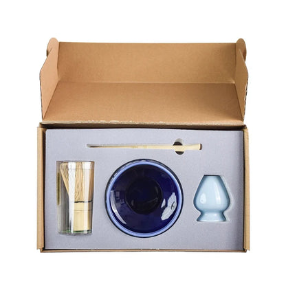 Matcha Tea Set Porcelain 4Pc Handmade Easy Clean Gift Kit