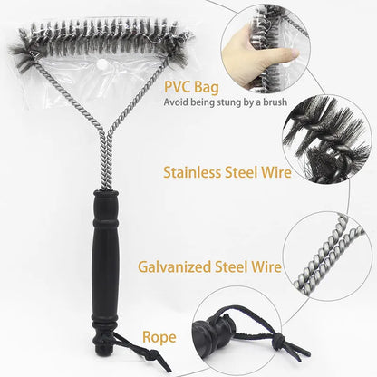 Stainless Steel BBQ Grill Brush Non-Stick Cleaning Tool Heat Resistant – Set of 2, 2026
