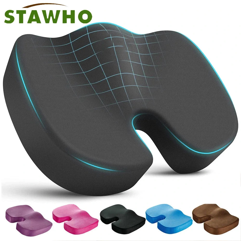 Coccyx Seat Cushion Memory Foam U Shaped Pillow Office Car Chair Support Fall 2025 Anti Fatigue