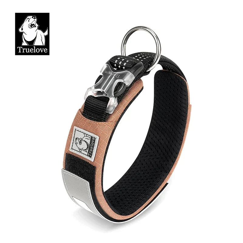 Dog Collar Reflective Personalized Padded Collar Large Dogs Night Walk Fall 2025 Breathable Quick Release Safety