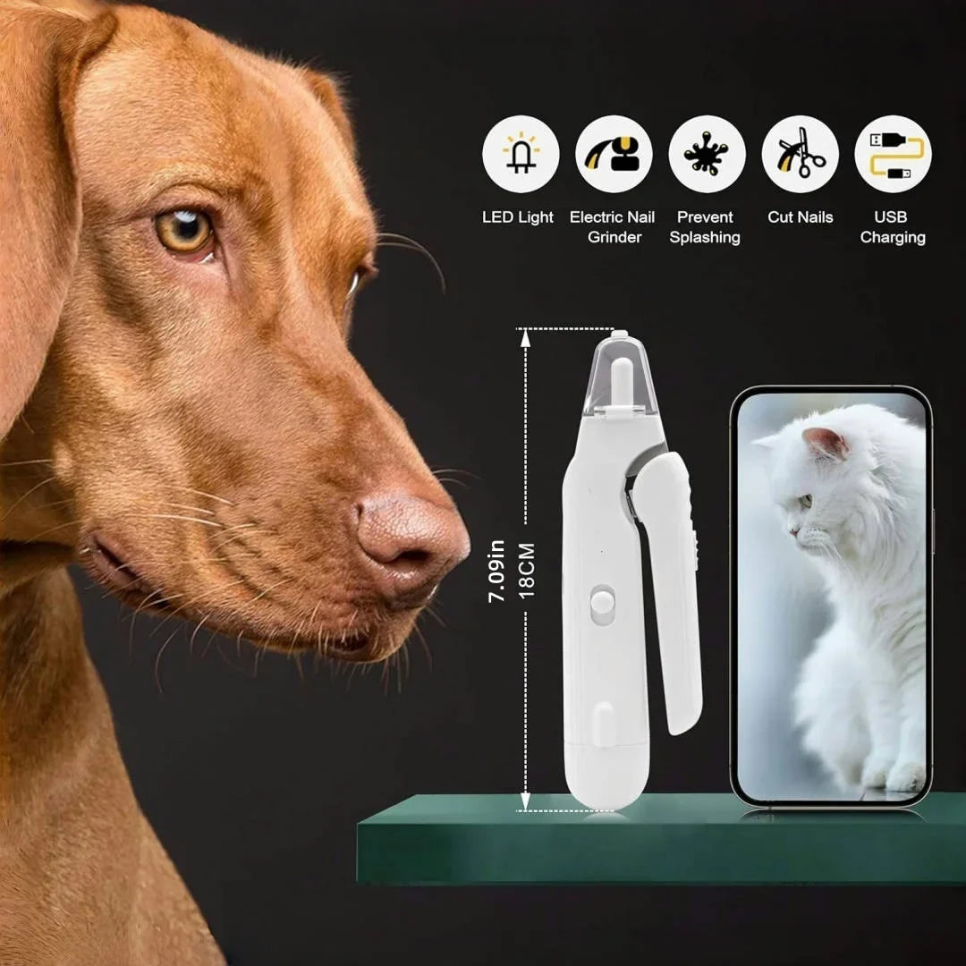 Pet Nail Grinder Quiet Grooming Tool With 2 LED Lights Safe Cat And Dog Nail Care Holiday Gifts 2026