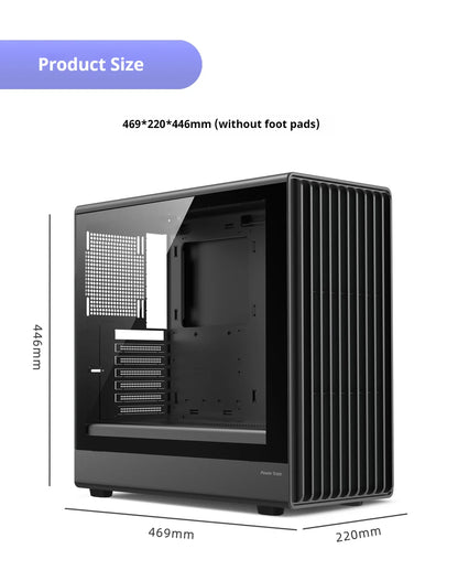 PC Case Glass Side ATX M ATX ITX Support 360mm Radiator