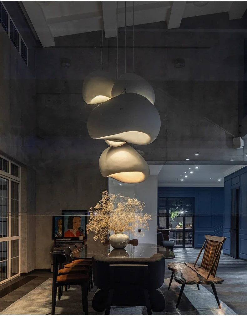 Japandi Pendant Ceiling Lamps Nordic Wabi Sabi LED Dining Room