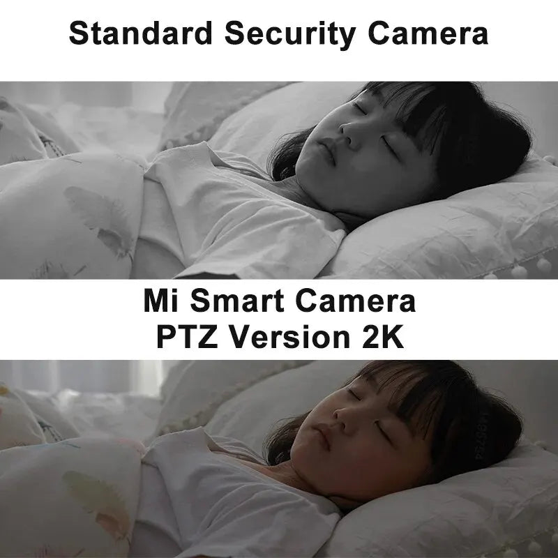 Smart Home Security Camera 360 Degree PTZ 2K 1296P AI Human Detection Night Vision Remote View 2025