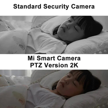 Smart Home Security Camera 360 Degree PTZ 2K 1296P AI Human Detection Night Vision Remote View 2025