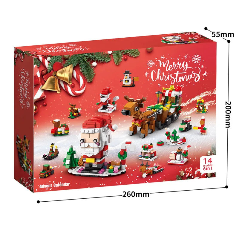 Christmas Building Blocks Advent Calendar DIY Kit Kids