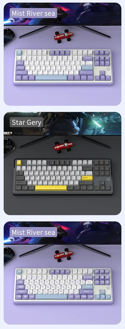 Mechanical Keyboard 87 Key Tri Mode RGB Hot Swappable