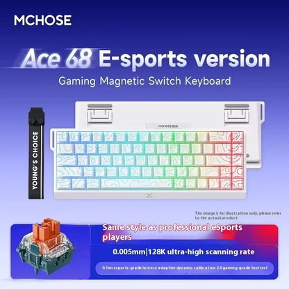 Hall Effect 68 Key Magnetic Gaming Keyboard Topographic RGB