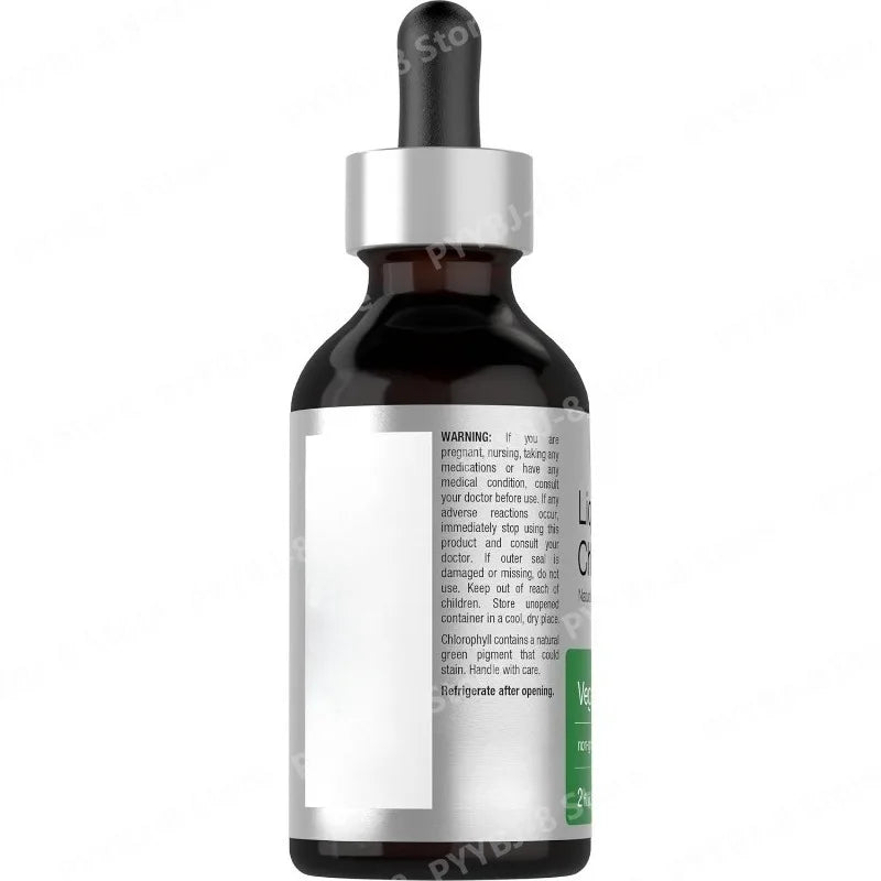 Liquid Chlorophyll Drops Mint Flavor 59 ml, Non-GMO Gluten-Free Herbal Dietary Supplement for Wellness Fall 2026 Trend