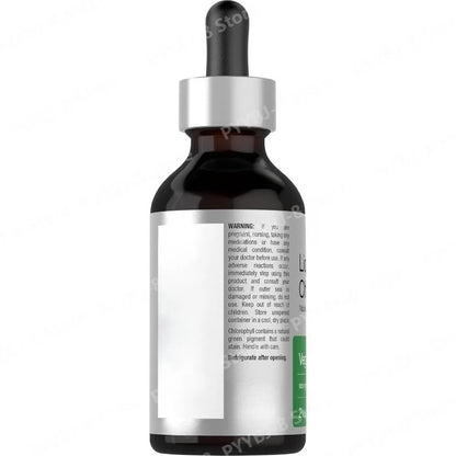 Liquid Chlorophyll Drops Mint Flavor 59 ml, Non-GMO Gluten-Free Herbal Dietary Supplement for Wellness Fall 2026 Trend