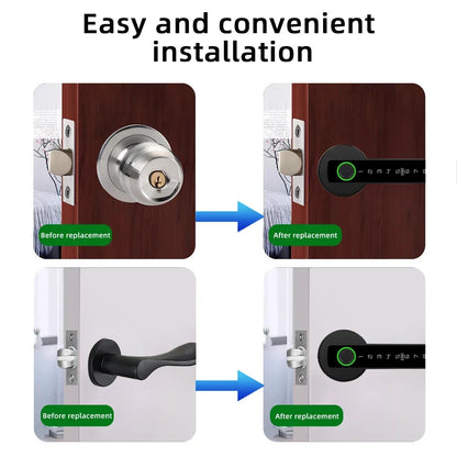 Smart Door Lock Fingerprint Bluetooth Tuya Digital Electronic Lock Smart Home 2025 Keyless Multi Access