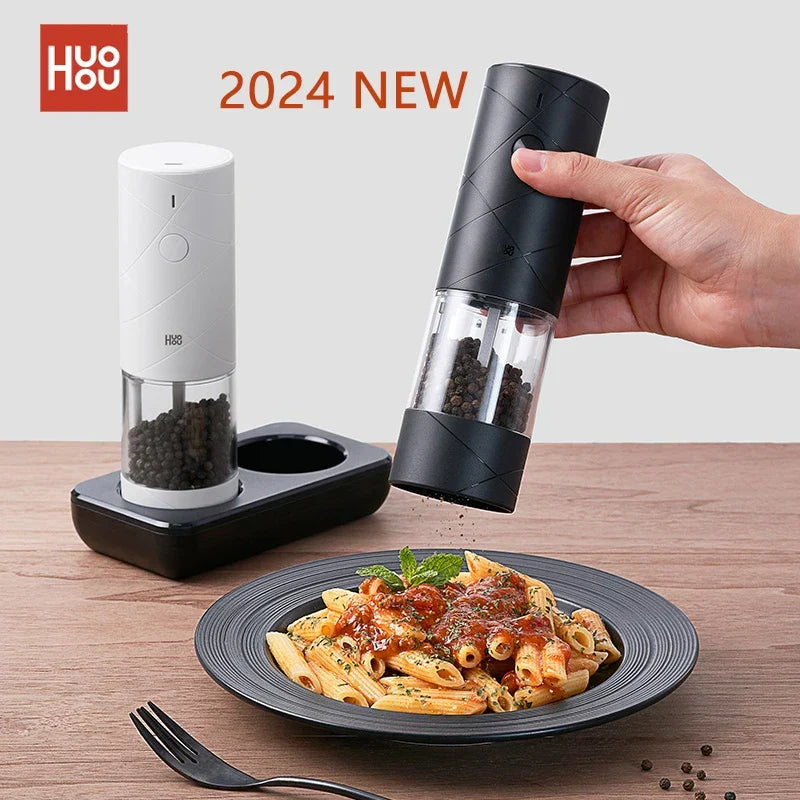 Electric Pepper Grinder Set With LED Light, 2Pc Salt And Spice Mill, 6 Grind Modes, Holiday 2025 Gift