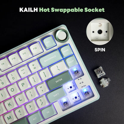 Mechanical Keyboard R75 Gasket 80Key RGB Hot Swap Spanish