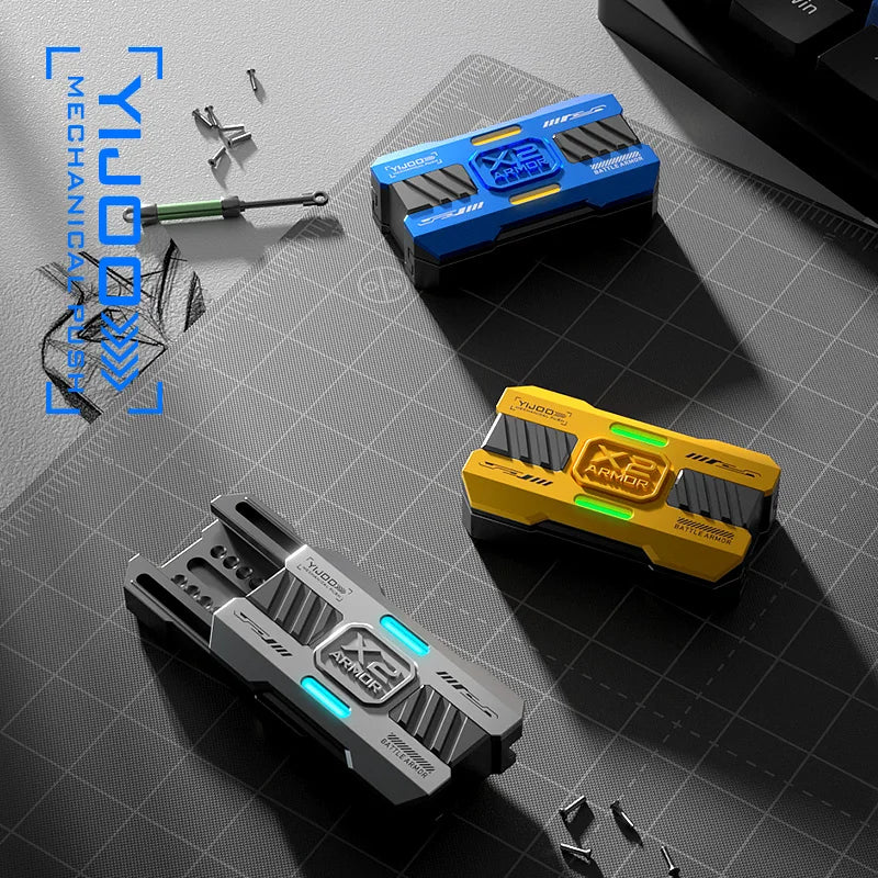 Luminous Push Slider Metal Fidget Toy EDC Stress Relief