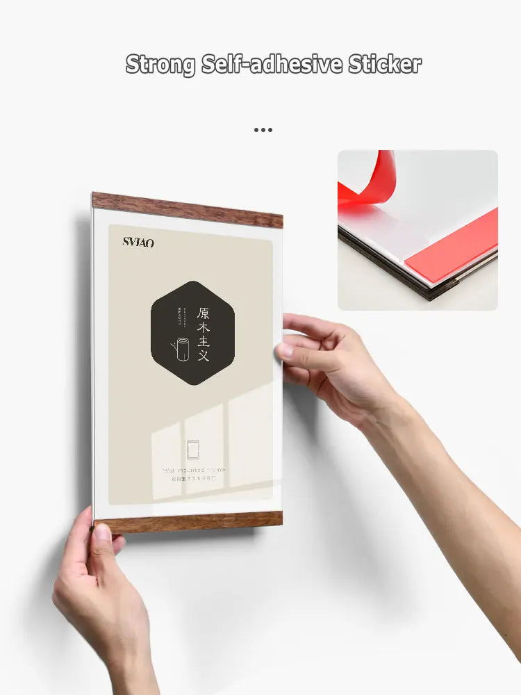 Acrylic Photo Frame Magnetic Floating Frame Minimalist Wall Decor Fall 2025 Easy Swap Adhesive Mount