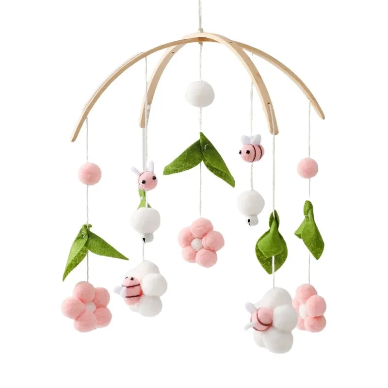 Baby Mobile Wooden Crib Hanging Toy Newborn Nursery Fall 2025 Soothing Music Developmental Gift