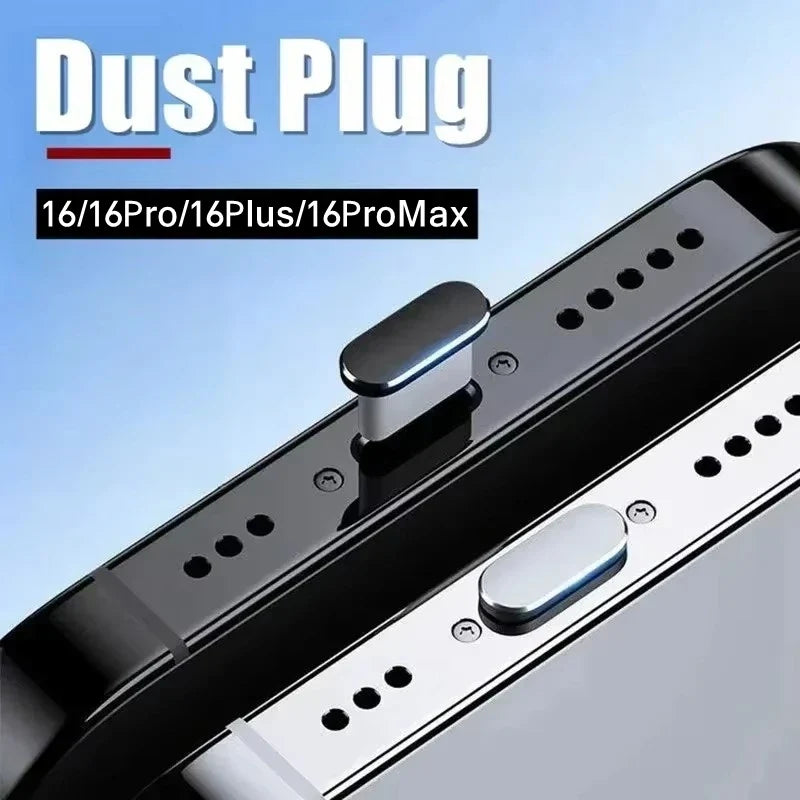 Metal Type-C Charging Port Dust Plugs - 2Pcs iPhone Accessories, Dust & Liquid Protection