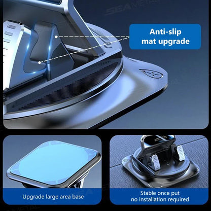 Car Phone Mount 360 Degree Rotation Dashboard Holder Anti Slip Silicone Head Up Navigation Universal Fit Fall 2026 Trend