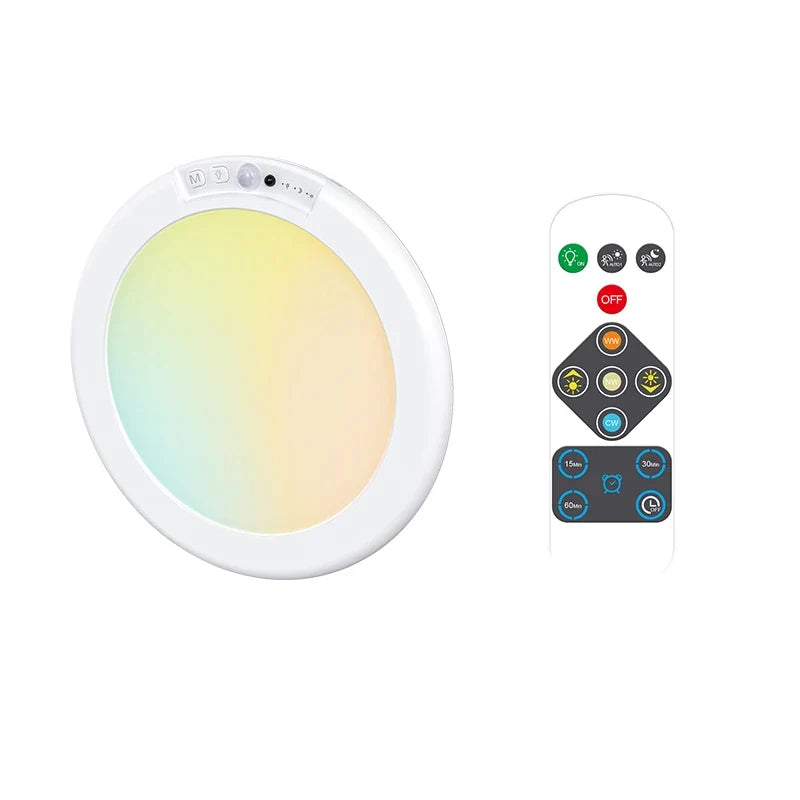 Motion Sensor Ceiling Light Magnetic Mount - Wireless LED With Remote USB-C Rechargeable, White Hallway Spring 2026