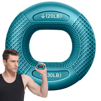 Grip Strengthener Ring Silicone Finger Trainer for Hand Muscles, Portable Home Fitness Accessory, 6 Weight Variants