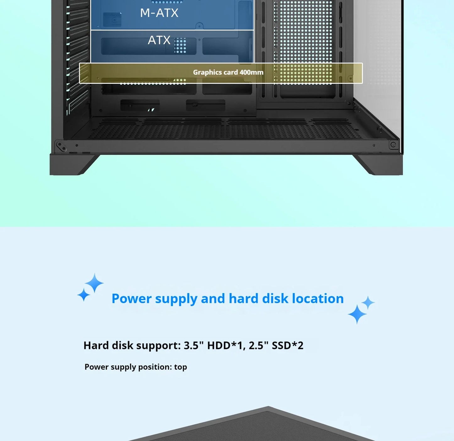 Gaming PC Case Dreamland Pro ATX Dual Glass 360mm Chassis