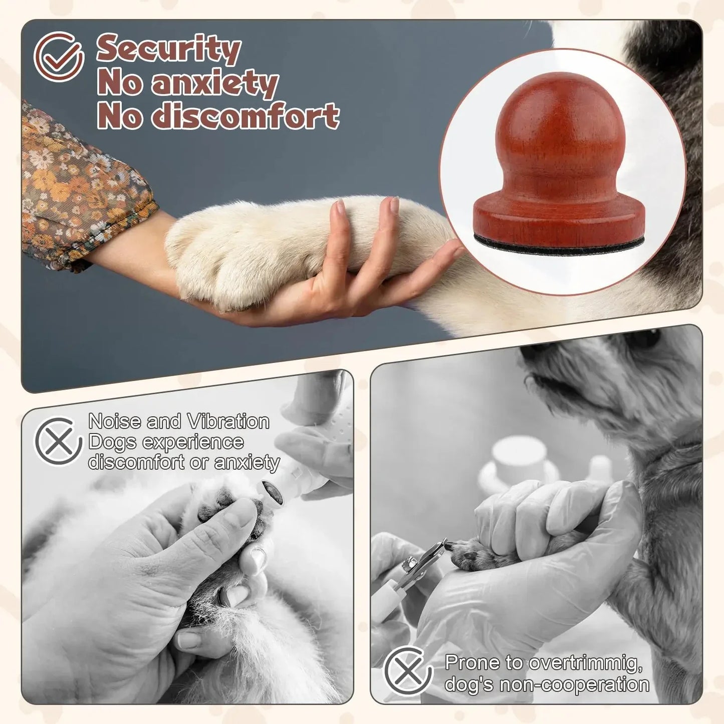 Wooden Dog Nail Scratching Board – Manual Pet Claw File Grinding Care Tool for Puppy Outdoor Indoor 2026