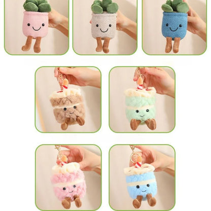 Variant image for Plush Succulent Potted Plant Toy, Soft Cuddly Decor for Home and Gifts, 12-Inch Green Plushies for Kids-3