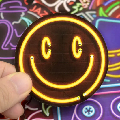 Neon Stickers 50 PCS Waterproof PVC Pack Cute Anime Decal Set Back To School Fall 2025 Kids Personalize Gifts