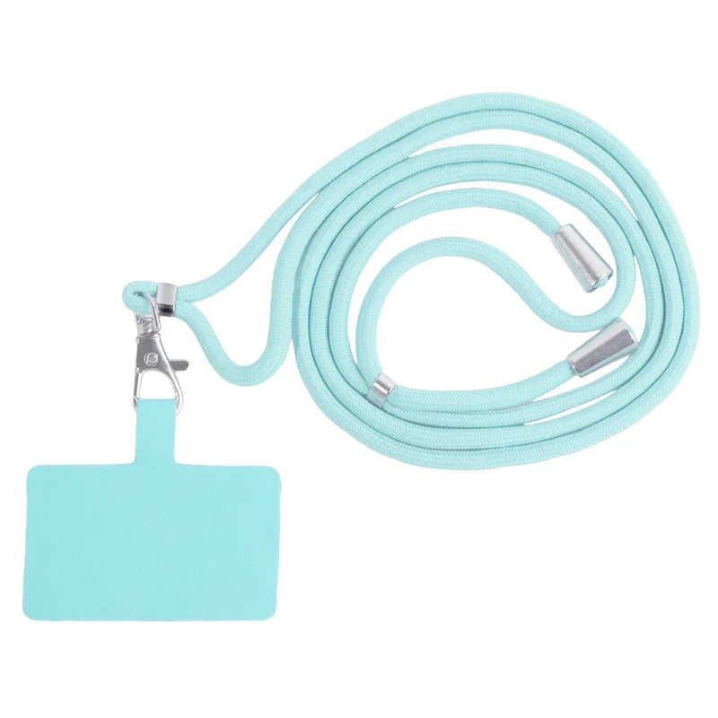 Adjustable Detachable Phone Lanyard with Card Holder & Carabiner - 13 Colors, Nylon Strap Accessory