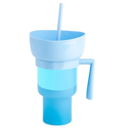 Snack Cup 2 In 1 Snack Bowl Tumbler Splash Proof Leakproof Popcorn Stadium Cup Movie Night Fall 2025