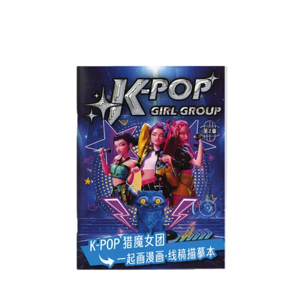 Coloring Book Kpop Demon Hunters Anime Sketches Rumi Mira Zoey Cute Line Drawings Back to School 2025 Gift