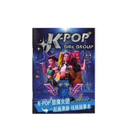 Coloring Book Kpop Demon Hunters Anime Sketches Rumi Mira Zoey Cute Line Drawings Back to School 2025 Gift