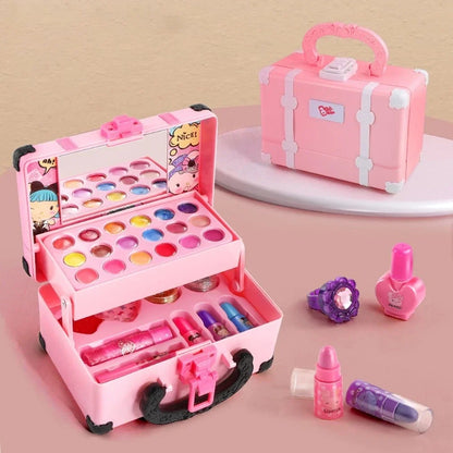 Princess Makeup Play Set for Kids - Safe, Non-Toxic Cosmetic Kit with Lipstick & Eye Shadow