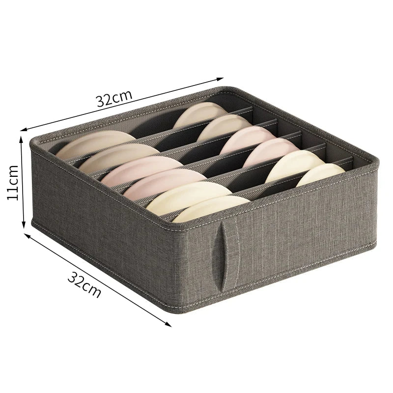 Polyester Sock Bra Organizer Box with 20 Grids - Home Organizers for Drawers & Cabinets