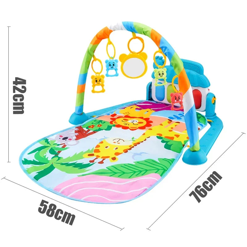 Baby Play Gym Piano Activity Mat With Hanging Toys Newborn Early Education Fall 2025 Sensory Motor Skill Gift