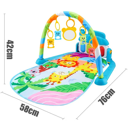Baby Play Gym Piano Activity Mat With Hanging Toys Newborn Early Education Fall 2025 Sensory Motor Skill Gift