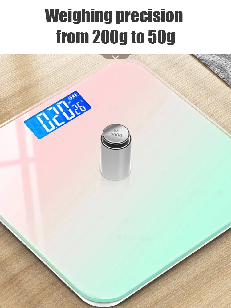 Smart Gradient Glass Body Scale With LCD Digital Display