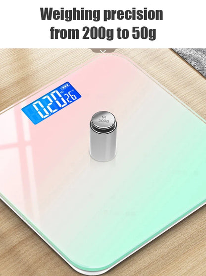 Smart Gradient Glass Body Scale With LCD Digital Display