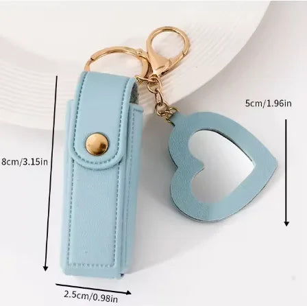 1+1 Free Birkin Inspired Mini Hand Bag - Mini Leather Lipstick Bag Charm Keychain