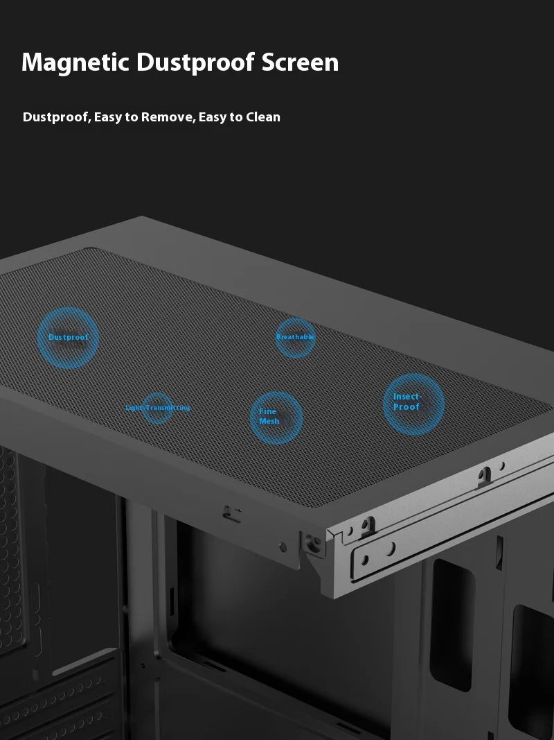 Mini ITX PC Case 240mm Water Cooling MicroATX Chassis