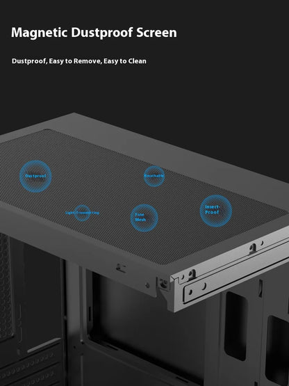 Mini ITX PC Case 240mm Water Cooling MicroATX Chassis