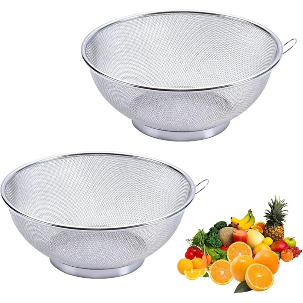 Mesh Colander Fine Mesh Strainer Kitchen Drain Basket For Rinsing Fruits And Rice Fall 2026 Kitchen Trend