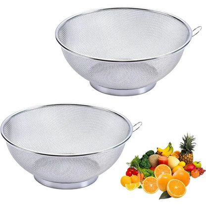 Mesh Colander Fine Mesh Strainer Kitchen Drain Basket For Rinsing Fruits And Rice Fall 2026 Kitchen Trend