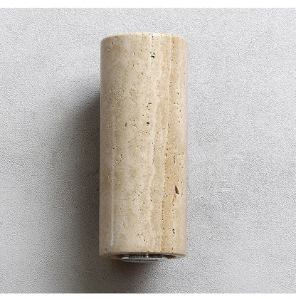 Japandi Yellow Marble LED Wall Sconce Wabi Sabi Bedside Light