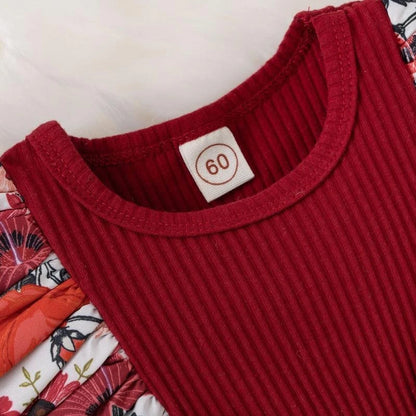 Different viewpoint of the baby girls striped bowknot romper dress - view 5