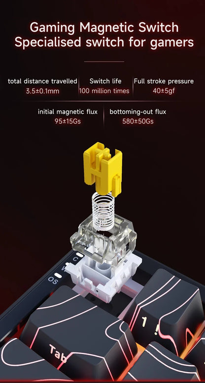 Mechanical Keyboard Sixty Mini Wireless ARGB Magnetic Hall