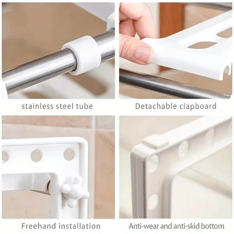 Stackable Sink Organizer Shelves - Home Organizers for Kitchen & Bathroom Storage Solutions