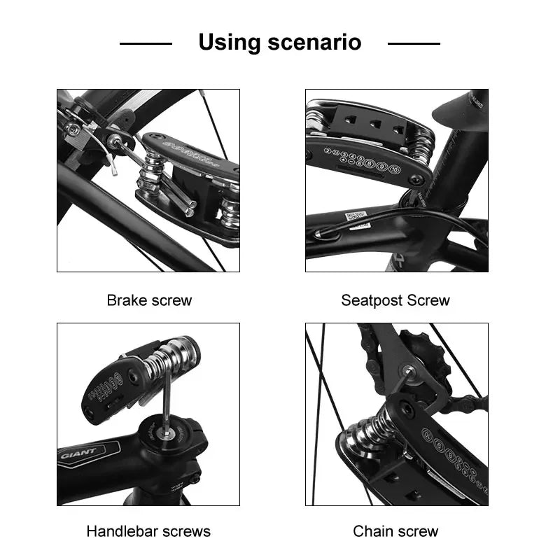 Home Tools Bicycle Repair Multi Tool Kit with Screwdriver, Tire Levers & Wrenches