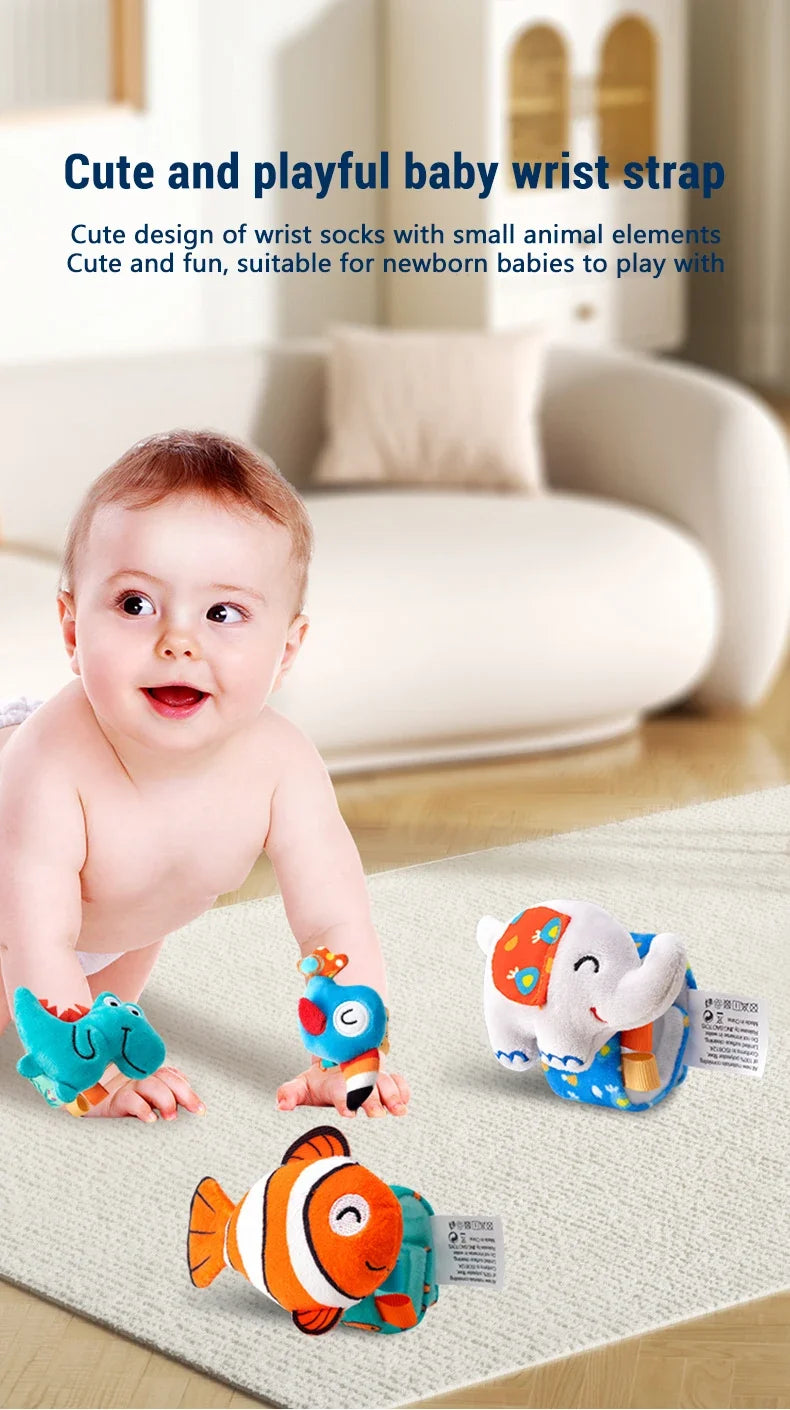 Baby Wrist Rattle Set Newborn Sensory Toys Soothing Gift